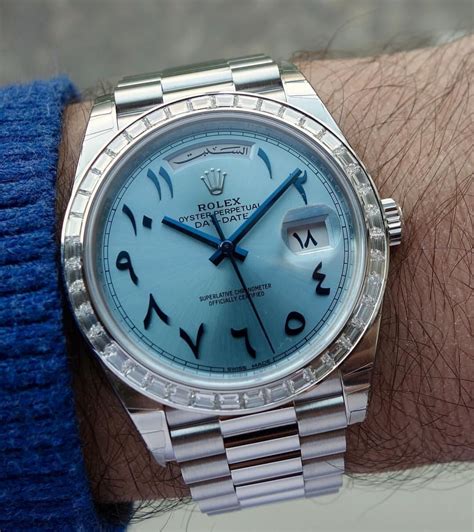 rolex with arabic numerals.